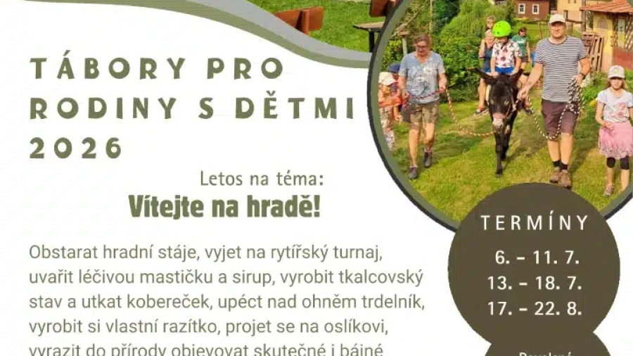 Leták na tábory Oucmanice 2026